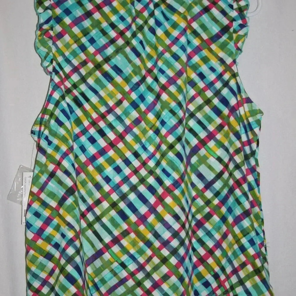 Zac and Rachel Flowy Sleeveless Top with Ruffles at Neckline Flutter Sleeves NWT - Picture 14 of 16